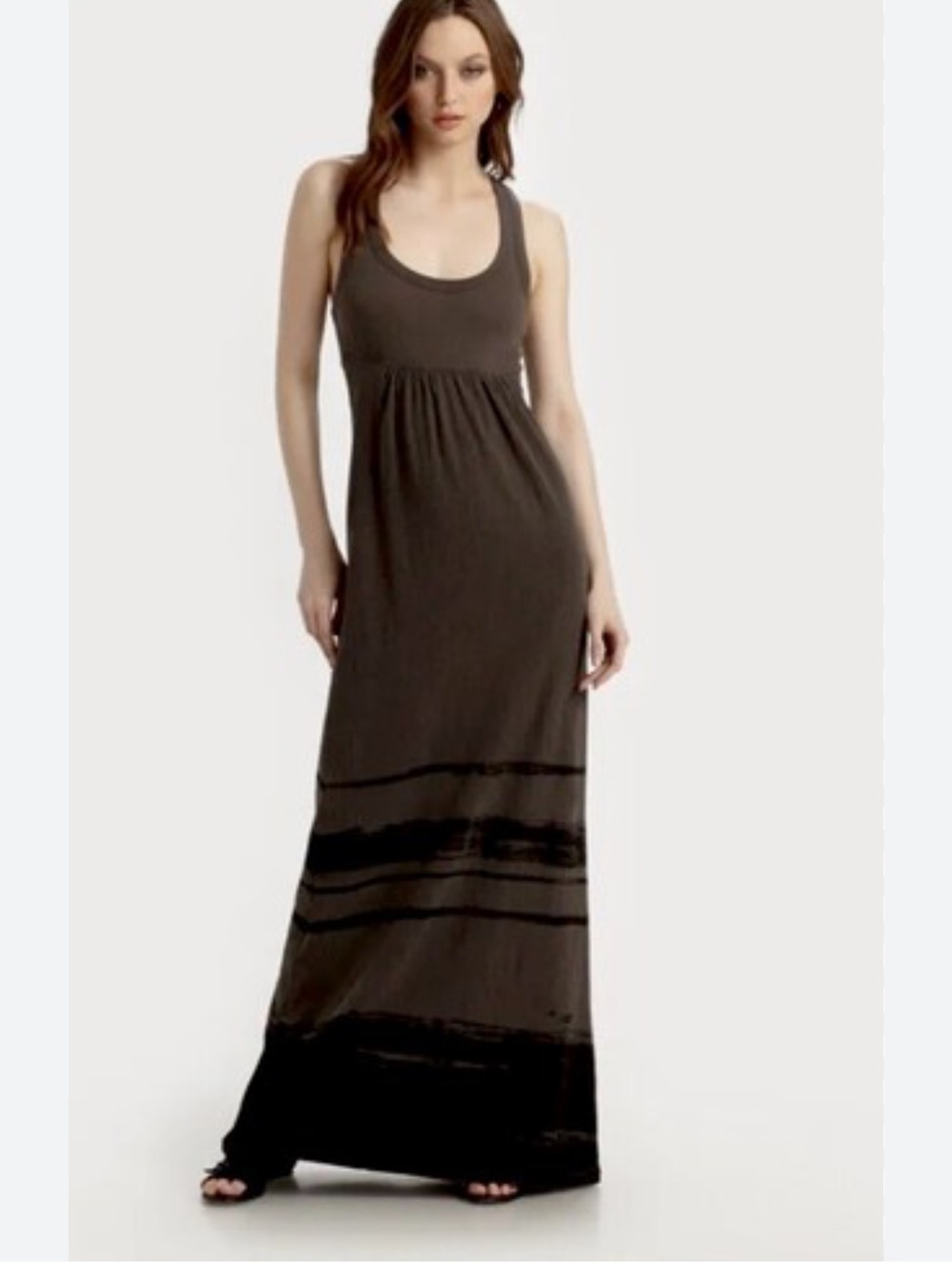 Standard James Perse Charcoal Grey Cotton Racerback Maxi Dress Size 3 (L)
